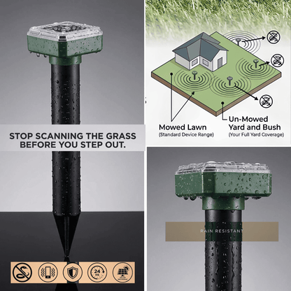 Ground™ Solar Snake & Rodent Repeller Stakes | Pack x 2
