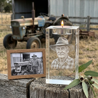 3D / 2D Crystal Candle Holder