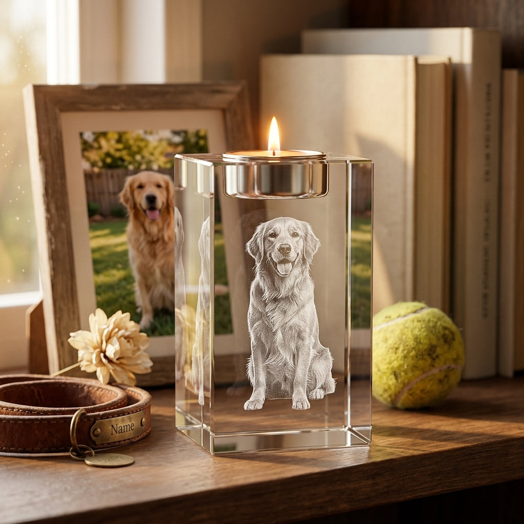 3D / 2D Crystal Candle Holder