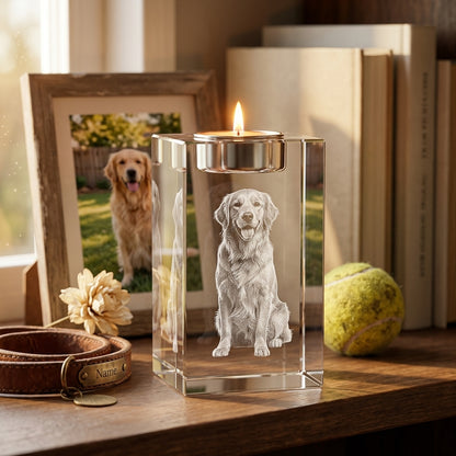 3D / 2D Crystal Candle Holder