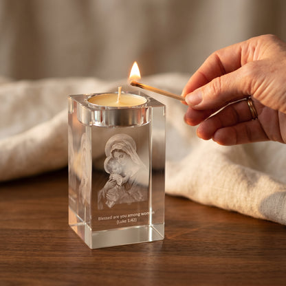 3D / 2D Crystal Candle Holder