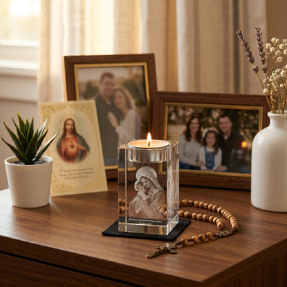 3D / 2D Crystal Candle Holder