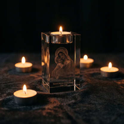 3D / 2D Crystal Candle Holder